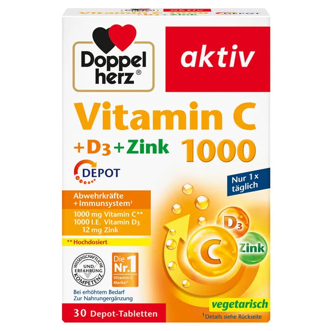 Doppelherz 雙心 維他命C 1000 + D3 + 鋅